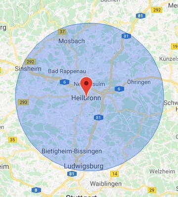 Einzugsgebiet Solarreinigung in Heilbronn & Umgebung