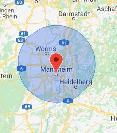 Einzugsgebiet Solarreinigung in Mannheim & Umgebung
