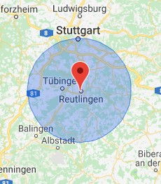 Einzugsgebiet Solarreinigung in Reutlingen & Umgebung