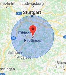 Einzugsgebiet Solarreinigung in Reutlingen & Umgebung Einzugsgebiet Solarreinigung in Reutlingen & Umgebung