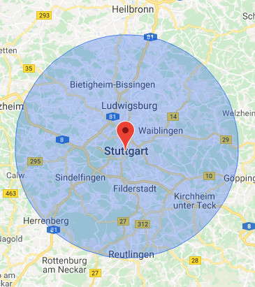Einzugsgebiet Solarreinigung in Stuttgart & Umgebung